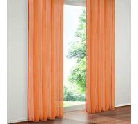 SIMPVALE 2 Pezzi Tende Voile Trasparenti per Finestra, Soggiorno, Camera e Balcone, Larghezza 140 cm/Altezza 245 cm, Arancia