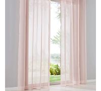 SIMPVALE 2 Pezzi Tende Voile Trasparenti per Finestra, Soggiorno, Camera e Balcone, Larghezza 140 cm/Altezza 225 cm, Rosa