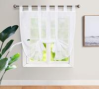 SIMPVALE Tenda a Pacchetto 1 Pezzo, Bianco 120x140 cm - Tende Romana | Tenda per Interni Leggere ed Eleganti, Filtranti la Luce Naturale, Tende Semitrasparenti per Camera da Letto, Salotto, Cucina