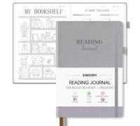 SIMSIMY Diario di lettura con 104 recensioni di libri, diario per gli amanti dei libri e lettori - Recensioni di libri & Reading Tracker & Reading List Challenge, diario di lettura Registro regalo,