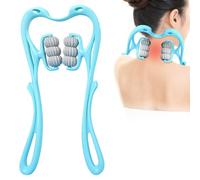 Simsky Massaggiatore per collo a sei ruote, massaggiatore per spalle, massaggiatore per schiena e collo per alleviare il dolore, dispositivo di massaggio Shiatsu, per spalle, gambe