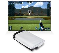 SimSpace Schermo per proiettore a doppia faccia per simulatore di golf a casa, schermi di proiezione HD 4K ad alta resistenza agli urti, schermo da golf con occhielli, reversibile, 3,3 x 3 metri