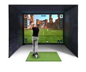 SimSpace SIM/006 Golf Simulator Enclosure, Secure Metal Frame with Impact Display Projection Screen, Use With All Launch Sims and Monitors