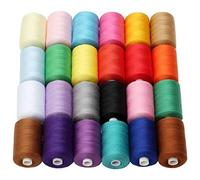 Simthread - Filato per Cucire Multiuso, 10 Bobine di Filo in Poliestere da 914,4 Metri per Cucire, Filati in Poliestere Pratici per Macchina da Cucire - 24 Colori