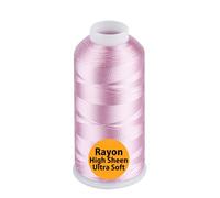Simthread Filo da Ricamo in Rayon 5000m 40wt 100% Viscosa per Macchine da Cucire Uso Professionale e Domestico, Rosa