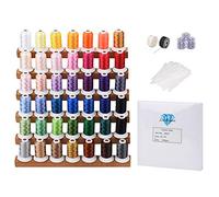 Simthread Filo per ricamo 42 colori 550 metri e Stabilizzatori a strappo per ricamo 100 pezzi 8 "x8"