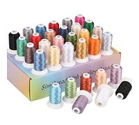 Simthread, kit di fili per macchina da ricamo in poliestere, 32 colori Madeira, 500 m (550 anni), simili a colori Madeira Robinson-Anton - colori assortiti 1