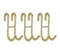 Simtive Ganci Gancio per porta doccia (3 pezzi) Appendini Bagno, da appendere alla porta del bagno, senza cornice, in vetro, per doccia, asciugamani, lavavetri, colore oro