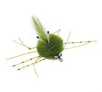 Simulated Crab Fly Lure 2/0# Saltwater per bass Simulated Crab(olive) | barbed tip, high carbon steel, attracts per bass per barracuda, saltwater ready, realistic crab motion
