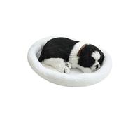 Simulation Animals Toy Realistic Sleeping Breathing Dog Will Call with Cloth Mat Sleeping The Doll Toy Kids Gifts