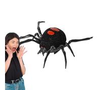 Simulation Black Spider - Realistic Prank Fake Spider Toy | Scary Indoor Gag Joke Decoration Bored Cat Companion Fun for Adults Kids Boyfriend Girlfriend Party