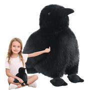 Simulation Crow Plush Toy - Cartoon Raven Plush Doll, Soft Stuffed Bird Figure, Fabric Plushes Material with Detailed Stitching, Decorative with Display Style, Room Accent Doll for Bedroom Living Room