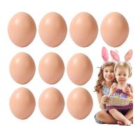 Simulation Egg Model - 1.5x2.05 Inches Funny Plain Decorating Eggs, 10-Pack Easter Basket Fillers, Coloring And Painting Crafting Toys For Kids, Children's Egg Drawing