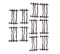 Simulation Farm Ranch Modellino Ferroviario Recinzione e Cancello Pannelli con 5 Stili in PVC per Paesaggio in Miniatura Pascolo e Treno (Marrone B)