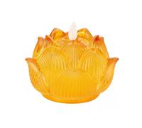 Simulation Glazed Electronic Candle Buddha Lamp for Home Decoration