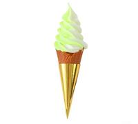 Simulato Ice Cream Cone Modello Per Visual Merchandising, Realizzato In Resina E PVC, Progettato Per Migliorare Negozio Al Dettaglio Per Vetrine (bianco verde)