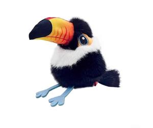 Simulato per Gatti con per battito d'Ali e Versi di Uccelli - Giocattolo Elettrico Ricaricabile per Stimolare la Caccia 13x14cm(toucan)