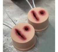 Simulatore 2 in 1 for la medicazione delle ferite, for la formazione medica, modello di simulatore for l'uso del laccio emostatico, esercizi di sutura in silicone