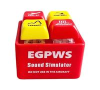 Simulatore audio di avvertimento | Salma di allerta di emergenza da 2,17 pollici | Torchia di cabina di pilotaggio aeronautico da 65G | ABS FUN FUN GADGET Luminio per borse o zaini, regalo mist