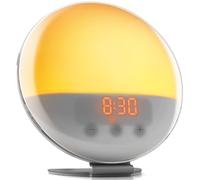 Simulatore dell’Alba Alta Fedeltà - Per un Risveglio Luminoso - Sveglia Luminosa con Modalità Notte Fonda e Rumore Bianco - Simulazione Luce del Sole, Tramonto, Lampada da Comodino Radio