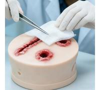 Simulatore di lacerazione, modello multitasking per il controllo delle emorragie, trainer per il tamponamento delle ferite, per esercitazioni di sutura, per corsi di medicina e programmi di formazione