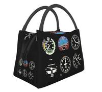 Simulatore di volo: Sacco isolante per il pranzo, aereo, riutilizzabile per frigorifero termico, scatola pranzo per donne e bambini.