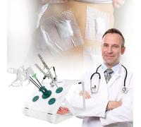 Simulatore laparoscopico con telecamera HD, 4 strumenti chirurgici e 6 moduli di formazione, regolazione della luce multilivello for simulare una vera laparoscopia clinica.(Green)