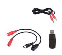 Simulatore RC USB 22 in 1 con cavi per RealFlight G7, G6, G5, Phoenix 4, E2HG; compatibile con la maggior parte dei trasmettitori; adattatore di addestramento al volo plug and play