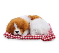 Simulazione Adorabile della Bambola del Cane, Giocattoli Farciti per Bambini Bambola Animale Peluche Cani a Pelo Giocattolo con Suono, Decorazioni(Il giallo e il bianco possono chiamare un cucciolo)