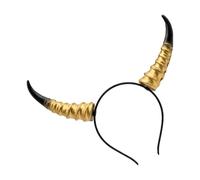 Simulazione copricapo corno strega per la mascherata, Gold | Cerchietto per capelli in plastica per carnevali e balli in maschera Halloween, copricapo fotografico per raduni