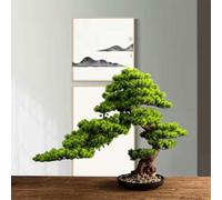 Simulazione di Albero Bonsai Artificiale, pianta Verde, Grande Bonsai, Pino di Benvenuto, pianta Finta, Giardino Interno, Ufficio, Decorazione da Tavolo, Ornamenti per Alberi di Simulazione