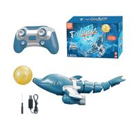 Simulazione di Delfino RC per Piscina, Giocattoli da Barca RC - Giocattoli per Piscina impermeabili Dolphin - Progettazione di Rotazione della Palla del Delfino di Simulazione ad alta controllo