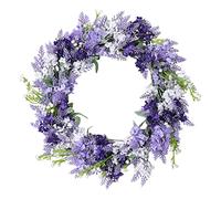 Simulazione di Ghirlande di Lavanda Artificiale da 15,7 Pollici Ghirlande di Fiori di Lavanda Viola per Porta D'ingresso per Primavera/estate/autunno/inverno Architrave della Parete della(Lavanda)