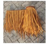 Simulazione Di Palma Piastrelle Di Paglia Artificiale Erba Finta Plastica Ignifuga Palma Rotolo Di Paglia Decorazione Del Tetto Protezione Ambientale(Yellow a,0.5x20m/1.64X65.6ft)