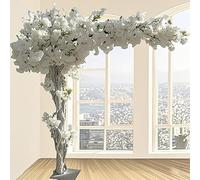 Simulazione di Un Albero di Ciliegio,Alberi di Ciliegio Artificiali,Grande Albero di Ciliegio Artificiale Bianco,Fatto a Mano per Casa Ufficio Interno Esterni Decorativo,1.2x0.8m/3.9x2.6ft
