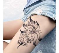 Simulazione Di Volpe Giapponese A Nove Code Anti-Sfregamento Impermeabile Adesivi Per Tatuaggi Temporanei Tatuaggio Finto Semipermanente Della Durata Di 2 Settimane Fiore Braccio Uomini E Donne