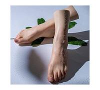 Simulazione Femminile Femminile Modello Real Mold Gamba Scopri Scopri Puntelli Medical Painting Calze artificiali(Heatable Toes Bone,Left foot)