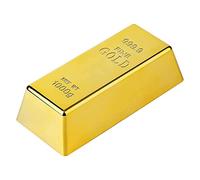 Simulazione Fermaporta in mattoni dorati Puntelli a blocchi placcati grandi dimensioni per la riduzione del rumore ' ufficio domestico e mantenendo i fermaporta silenziosi