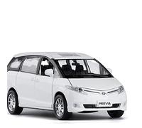 Simulazione In Scala 1 32 Per PREVIA Business Purpose MPV Diecast Model Car Kit Pull Back Veicoli Macchinine Macchinine Mini Auto(White)