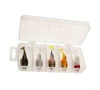 Simulazione Jump Fish Lure 5pcs per Blackfish Pesca con Luya Bait Compatibilità con ABS Silicone e acciaio ad alto tenore di carbonio