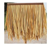 Simulazione Naturale Mattonelle Di Paglia Palm Thatch Roll Fake Thatch Tetto Capelli Erba Gazebo Passeggiata Erba Artificiale Capelli Erba Finta Erba Stanza Paglia(Yellow a,8pcs)