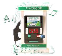 Simulazione Playset della stazione di benzina - ABS 17.5x11.5x4cm Conteggio educativo giocattolo di fatturazione, set di suono intelligente desktop | per i bambini che le ragazze apprendono,