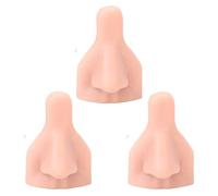 Simulazione riutilizzabile flessibile in silicone 3 pezzi Modello di naso in silicone 3D Pratica Insegnamento Studenti di medicina alle prime armi Dimensioni ridotte (Pelle chiara)