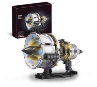 Simulazione Set Moderno Motore Aeronautico Con Luce (Versione Dinamica/564 Pezzi), Forma La Struttura Di Un Vero Motore Di Aereo Promuove Abilità Pratiche E Creatività