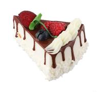 Simulazione torta modello PU PVC falso pane foto Prop (E) | Materiale PU e PVC, consistenza realistica, design sicuro non commestibile, forma triangolare, uso fotografico