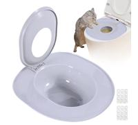 SimulazWC Per Gatti - Vasino Portatile Da Addestramento Da 260 G, Lettiera Riutilizzabile Rimovibile, Toilette Per Animali Facile Da Pulire | Sedile Da Addestramento Per Gatti Per Gattini Da Casa, Via
