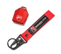 SiMuRYP Guscio della Chiave in Lega di Alluminio per Ducati 600 748 848 999 1098 800 900 749 1198 Monster S2R/S4/S4R/ST3 600 620 696 Copertura della Cassa Chiave del Motociclo Borsette(Red,A)