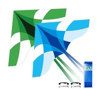 Simxkai Kite for Kids Adults, Easy to Fly, Best Delta Kite for Beginners Toddler (Blue& Green)