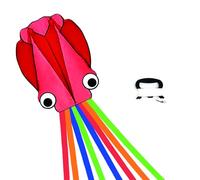 Simxkai Octopus Kite for Kids & Adults, Easy to Fly for Beginner Boys & Girls, Large Soft 3D (Red)