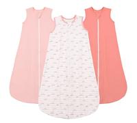 SIMYJOY 3 Pack Sacchi Nanna Estivo 6-12 Mesi 0.5 Tog Primavera Sacchi Nanna Neonato Sacco a Pelo in 100% Cotone, Rosa & Rosa scuro & Gatto